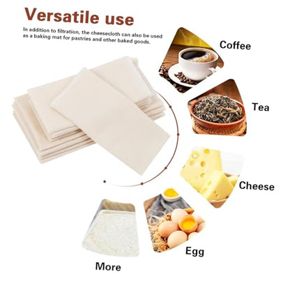 STOBAZA 8pcs Soy Milk Cloth Reusable Cheese Cloths Strainer for Draining Kitchen Dish Rags Cooking