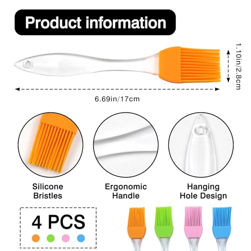 Silicone Pastry & Basting Brush – Heat-Resistant Cooking Brush for BBQ, Grill, Baking, and Kitchen Use