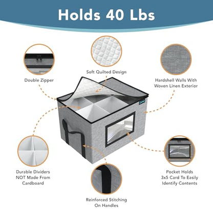 64 oz 1/2 Gallon jars Storage Containers, Sturdy Canning Jar Storage Containers Holds 6 64oz Ball Mason Jars, Foldable Canning Organizer, Stackable Home Storage Box with Lid & Label holder - size: Half Gallon