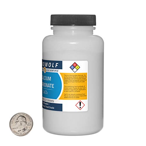 Calcium Carbonate / 1 Pound / 2 Bottles / 97+% Pure Food Grade/Fine Powder - size: 16 Ounces in 2 Bottles