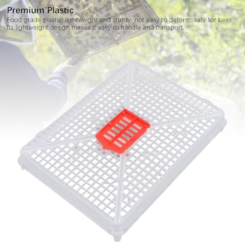 Plastic Bee Queen Cage Beekeeping Tool, Beekeeping Cage for Artificial Swarming Introduction of Queens for Bee Isolation 6 PCS