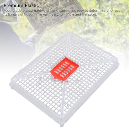 Plastic Bee Queen Cage Beekeeping Tool, Beekeeping Cage for Artificial Swarming Introduction of Queens for Bee Isolation 6 PCS
