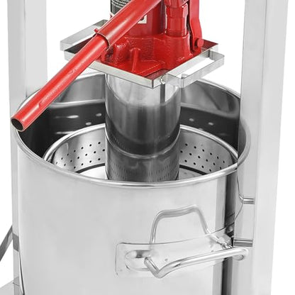 Fruit Wine Press 3.2 Gallon Hydropress Cider Grape Press Crusher Grinder Apple Juice Maker With Hydraulic Jack, Food Grade Stainless Steel - color: with Jack