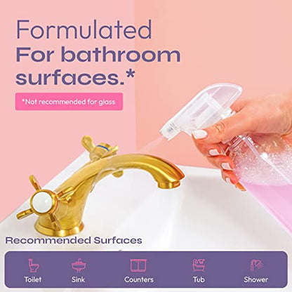 FOMIN Bathroom Cleaner Refill Tablets (12 Pack) - Magnolia Grapefruit - All-In-One Tablet Cleaner For Bathroom Cleaning - Bathroom Cleaner Solution for Spray Bottle - Makes 204 fl oz (12 x 17 Fl oz) - color: 12 Count (Pack of 1)