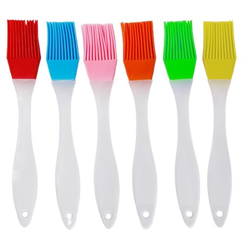Food Silicone Barbecue Brushes Oil Temperature Resistant Household Kitchen Baking Pastry Oil Brush,summer BBQ,2.5 * 15cm (5pcs,Random color) - color: 5pcs,Random color