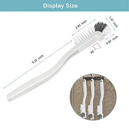 8 Pcs Dish Brush Bottle Bathroom Scrub Brushes Kitchen Cleaning Brush Right Angle Kitchen Brush Sink Household Pot Pan Edge Corners Tile Lines Brush with Stiff Bristles