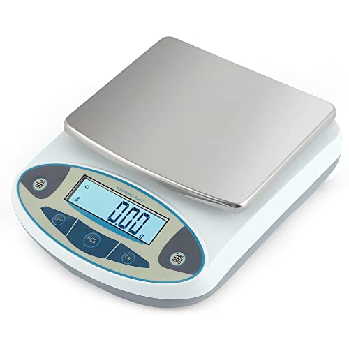 CGOLDENWALL High Precision Lab Digital Scale Analytical Electronic Balance Laboratory Lab Precision Scale Jewelry Scales Kitchen Precision Weighing Electronic Scales 0.01g Calibrated (5000g, 0.01g) - size: 5000g