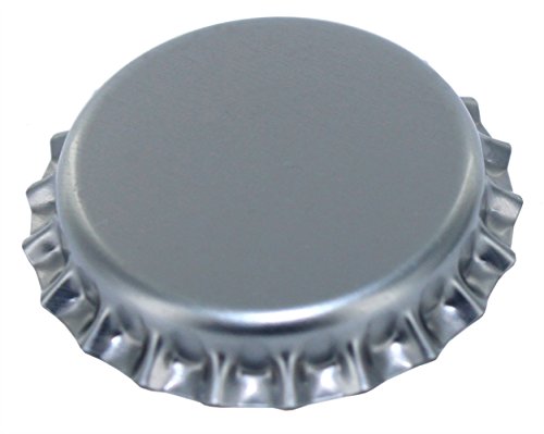 144 Oxygen Absorbing Beer Bottle Caps, 26mm US Standard Size Pry Off Silver Crown Caps for Homebrew, PVC Free Caps for Beer Bottles