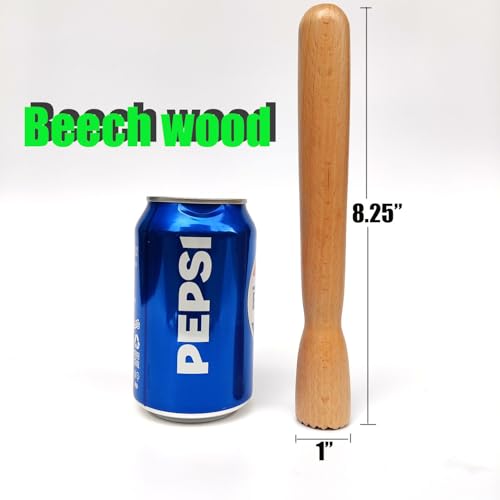 8.25inch Medium Diameter Wood Stomper Pusher for Meat Grinder Mincer (Wood Pusher)