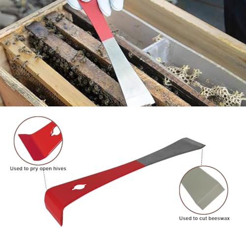 Beekeeping Cowboy Hat, Set of Beekeeping Hat with Goatskin Gloves and Stainless Steel Hive Scraper Tools, Professional Beekeeper Hat Beekeeping Equipment Beekeeper Hand Tool - style: Kit A