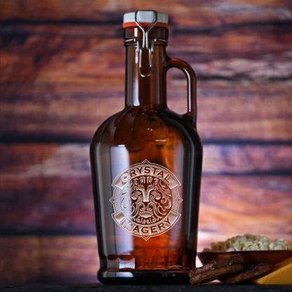Custom Logo Engraved Flip Swing Top Growler