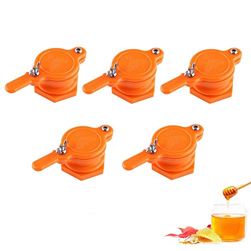 Honey Gate Valve for Bucket, Durable Nylon Honey Extractor Tap, Beekeeping Supplies (5 Pack) - size: 5 Pack