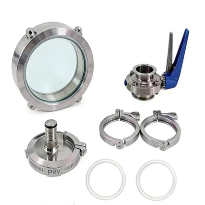 Stainless Steel Brewing Tool End Cap with Ball Post Homebrewing Conical Fermenter Accessories Dry Hoppers Accessory