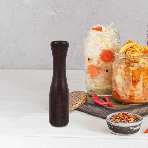 TOYANDONA Wooden Sauerkraut Stomper Stick Masher Fermentation Pounder Manual Wooden Pestle for Cabbage Pickles Kitchen Utensil Essential Tool for Homemade Fermenting