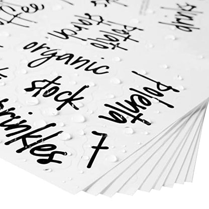 Talented Kitchen Pantry Labels for Food Containers - 157-Piece, Black Script Vinyl - Jar & Bin Labels & Food Storage Organization Stickers