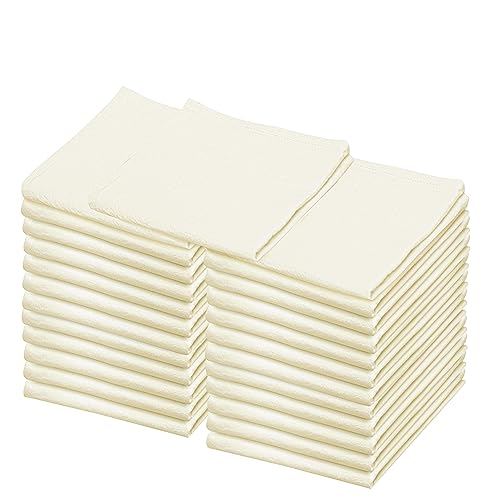 LITO LINEN AND TOWEL Flour Sack Towels – 24 Pack Cotton Kitchen Dish Towels, Tea Towels for Crafts, Embroidery, Baking, Bread Proofing – Thick, Absorbent, Quick-Dry – 28"x28" Natural - color: Natural, size: 28"x28"-Pack of 24