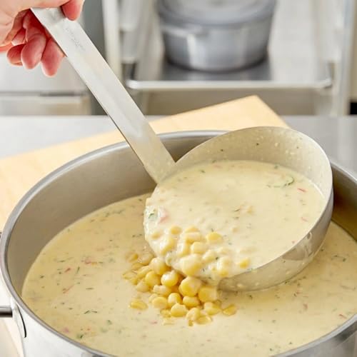 Stainless Steel Ladle, 32 oz – Heavy-Duty 2-Piece Construction, Long Handle, Hooked Design for Easy Storage – Perfect for Soup, Stew, Chili, Sauce, and Commercial Kitchens (1, 32 Oz) - size: 32 Oz