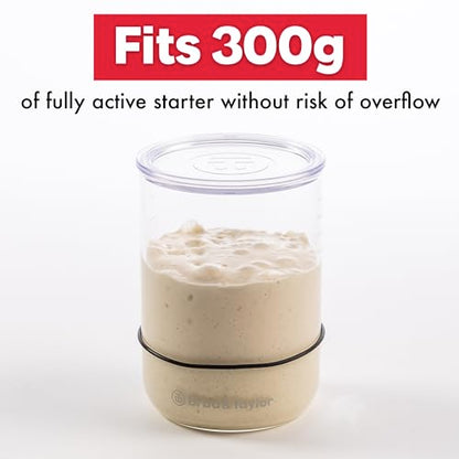 Brod & Taylor Sourdough Starter Jar (32oz) 100% Dishwasher Safe, Measurement Markings, Height Marker & Loose-Fitting Lid That Prevents Pressure Buildup (Durable Glass Jar, BPA-Free) - size: 32 Ounce