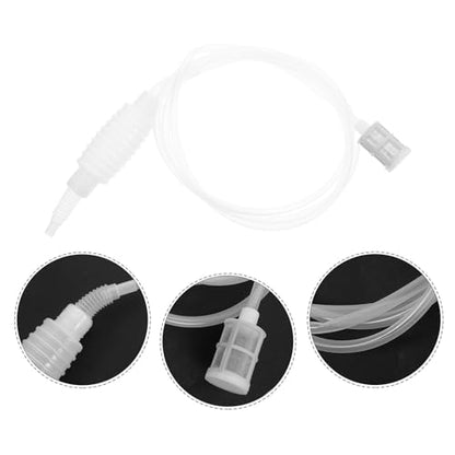 SEWACC Manual Liquid Transfer Pump with Food-grade Pvc Siphon Hose and Filter Tube 2m for Wine Brewing and Home Beer Making