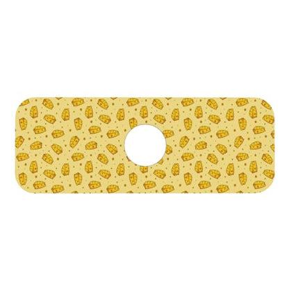 Cheese Faucet Mat For Kitchen Sink, Absorbent Countertop Protector, Quick Dry Sink Splash Guard Pad, Waterproof Draining Mat 15" X 5.5" - color: Style 2