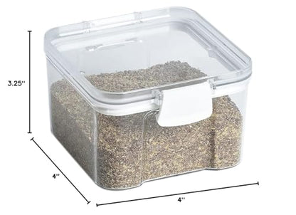 Kitchen Spaces Food Storage Container, 3 Cup Capacity, Airtight Lid Seal, Compact and Stackable, Ideal for Nuts, Dried Fruit, or Wrapped Cheese Slices, BPA-Free Plastic, Small - size: Small