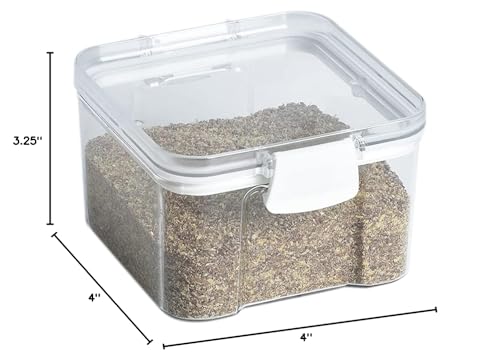 Kitchen Spaces Food Storage Container, 3 Cup Capacity, Airtight Lid Seal, Compact and Stackable, Ideal for Nuts, Dried Fruit, or Wrapped Cheese Slices, BPA-Free Plastic, Small (Pack of 12) - size: Small (Pack of 12)