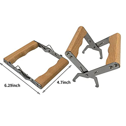 Stainless Steel Frame Gripper -, 2PCS, Beehive Frame Gripper, Frame Clamper, Beehive Frame Holder with Wooden Handle,Beekeeping Tools