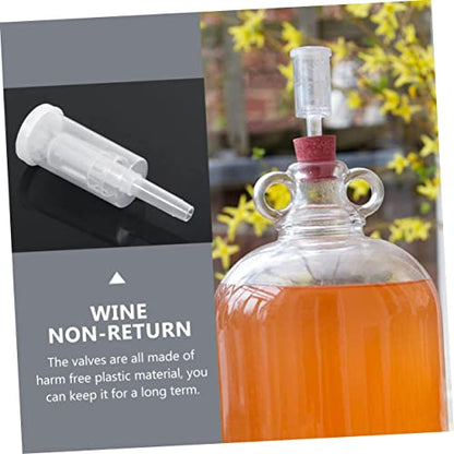 OUNONA 3sets Air Lock Kit Exhaust Valves Non-return Valves Essential for Wine Beer Fermentation