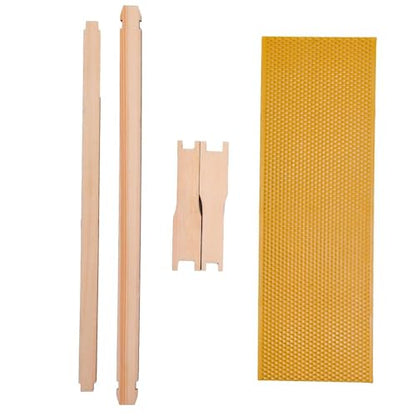 Honey Lake 10 Frame Medium Super Bee Hive Box, Langstroth Beehive Super Honey Bee Box Dipped in Beeswax Include Beehive Frames and Waxed Foundations for Beginners Beekeepers (Unassembled) - size: 10-Frame Medium