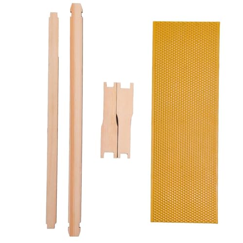 Honey Lake 10 Frame Medium Super Bee Hive Box, Langstroth Beehive Super Honey Bee Box Dipped in Beeswax Include Beehive Frames and Waxed Foundations for Beginners Beekeepers (Unassembled) - size: 10-Frame Medium