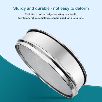 304 Stainless Steel Mesh Lab Sieve, 60 Mesh (0.3mm) Aperture Test Sieve, 7.9Inch(20cm) Diameter Economy Standard Analysis Sample Test Sieves for Industrial Laboratory Homes - size: 60Mesh(0.3mm)/Ф7.9in