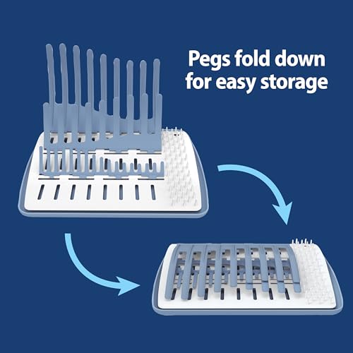 Dr. Brown's Folding Baby Bottle Drying Rack for Easy Storage - Dry Nipples, Pacifiers and Other Baby Essentials, BPA Free - color: Folding Drying Rack