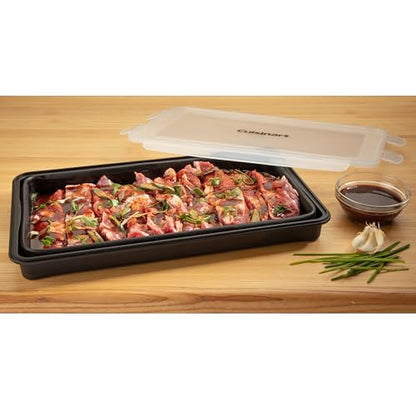 Cuisinart XL Collapsible Marinating Container, Large Capacity Grill Accessories Perfect for BBQs and Tailgates, Marinade and Brining Prep, Collapsible Silicone for Easy Storage (Pack of 4) - size: (Pack of 4)