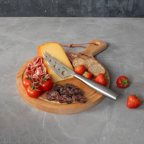 BOSKA Stainless Steel Cheese 3 Knife Set - Copenhagen for All Types of Cheese - Multi-Functional Cheese Slicer - Handheld Slicer - Silver Non-Stick - Dishwasher Safe - for Kitchen Cooking