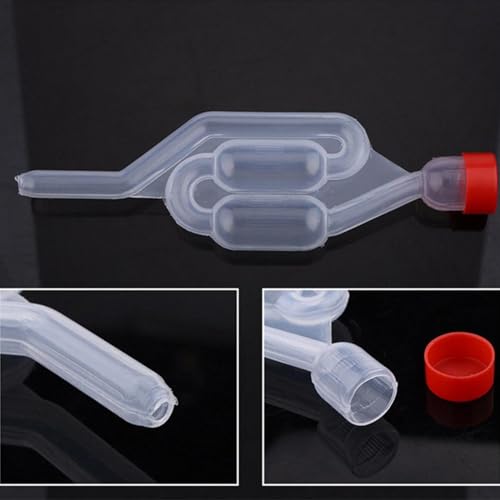 DAGIJIRD S-Shape Air Lock One-Way Exhaust Valve Transparent Check Valve for Beer Wine Fermenting Making, 2PCS