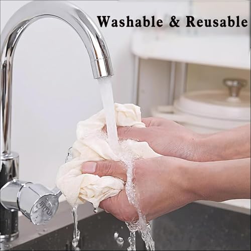 6 PCS Cheese Cloth Strainer Fine Mesh Cloths, 20"×20" Reusable Cutton Cheesecloth Sifter Sourdough Bread Baking Supplies, Nut Milk Bag Butter Filter for Juicing, Queso Fresco, Kitchen and Home