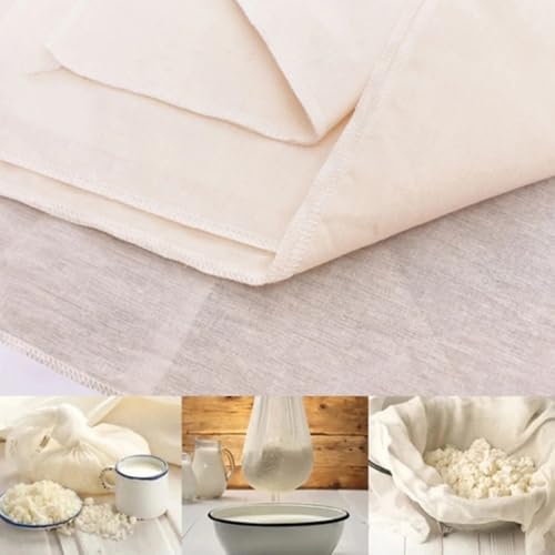 ARTIBETTER 2pcs Cheesecloth Fabric 60×60cm Multi-use Filter Cloth Reusable Cotton Cheese Making Supplies for Straining, Draining, and Canning in Kitchen