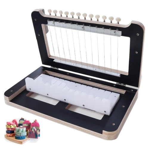 Wooden Soap Cutter, Handmade Soap Cutting Machine, Cuts 1-12 Bars, 2.5cm Thick Soap Cut, for Bread DIY Making, Cake, Candle Trimming Tool
