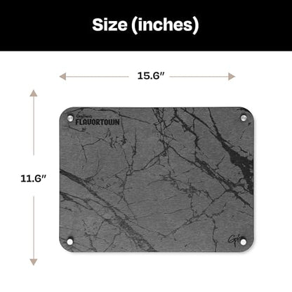 Guy Fieri’s Flavortown Stone Dish Drying Mat 16"x12" with Anti-Slip Stainless Steel Feet, Kitchen Counter Mat, Durable Stone Drying Rack for Dishes and Glassware, Gray Dark Marble - color: Gray Dark Marble