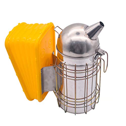 Bee Smoker with Heat Shield and plastic bellows, 201 Staniless Steel Beekeeping equipment