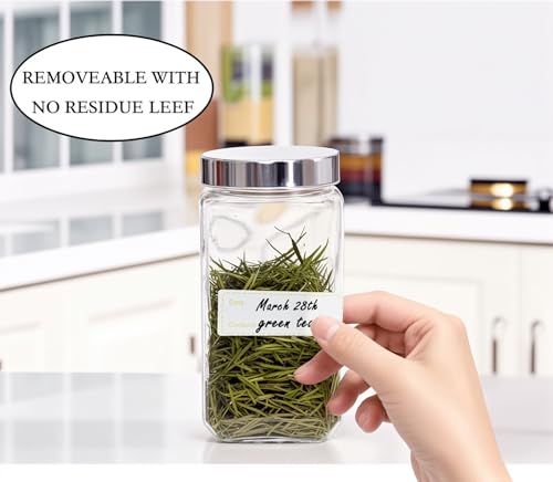 Freezer Labels 375pcs - 3"x1" Self-Adhesive Removable Food Labels | Write-On Waterproof & Oil-Proof Tape for Containers, Meal Prep & Pantry Organization (3 Rolls, 3 Colors) | BPA-free waterproof stickers leave zero residue. Safe for freezer, microwave & o