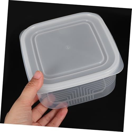Freezer Storage Boxes for Fridge Cheese Preservation Box Airtight Bread Container - color: Transparent