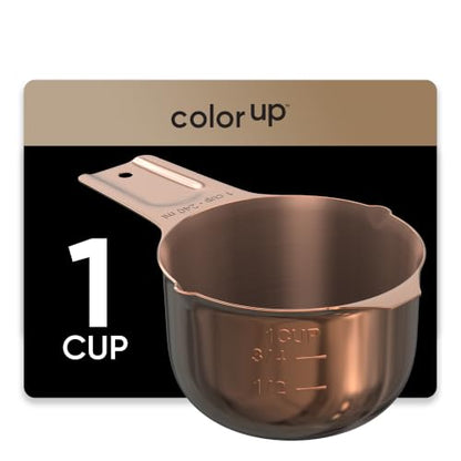 Color Up 1 Cup Measuring Cup (240 ml) – Premium Copper Stainless Steel, Accurate for Wet & Dry Ingredients, Embossed Markings, Easy-Pour Spouts, Dishwasher-Safe, Kitchen Essential - size: 1 Cup (240 ml) Copper