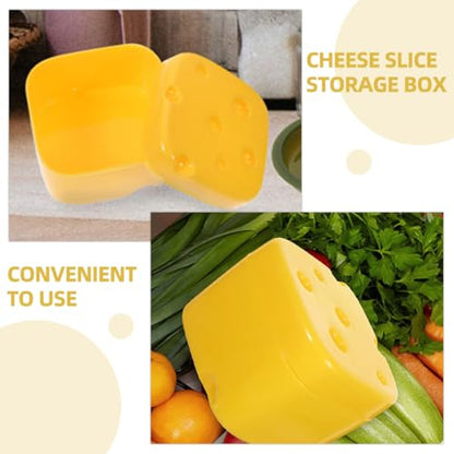 BESPORTBLE 2pcs Cheese Storage Boxes with Lid Design for Refrigerator Airtight Cheese Holder and Dairy Container Food-grade Preservation Containers for Kitchen and Restaurant Use