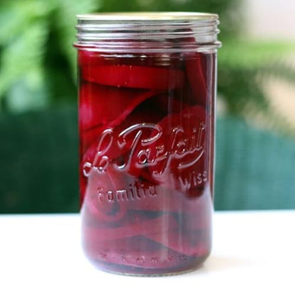 Le Parfait Familia Wiss 48oz (1.5L) Wide Mouth Glass Canning Jars – 3PK Made in France, Airtight 2-Piece Lid, Reusable Zero Waste & Eco-Friendly for Kitchen Storage, Meal Prep & Fermentation - color: 48oz (Set/3)