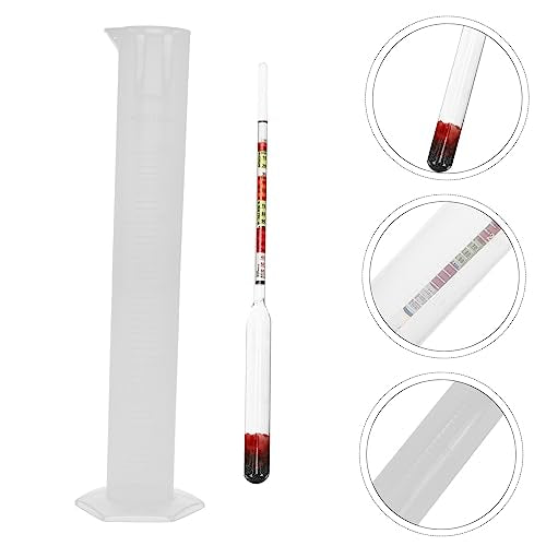 2 Sets Home Brew Hydrometer Kit Round Cylinder Triple Scale Alcohol Meter for Wine Making Beginners - color: 3