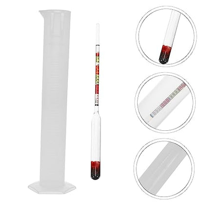 2 Sets Home Brew Hydrometer Kit Round Cylinder Triple Scale Alcohol Meter for Wine Making Beginners - color: 3