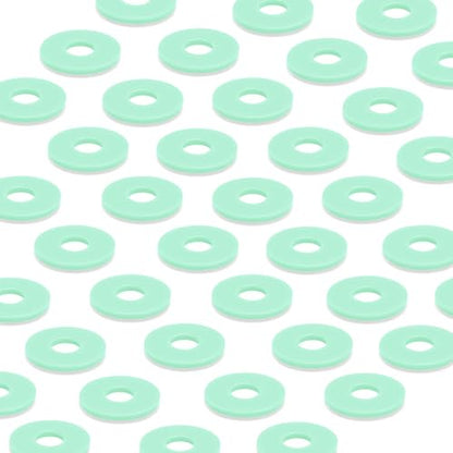 12Dopamine color Silicone Gaskets Washers Seals for Cap Swing Flip Top Bottle for Home Brew Beer Soda Bottle Sealing(flat,no cover) (Mint Green) - color: Mint Green