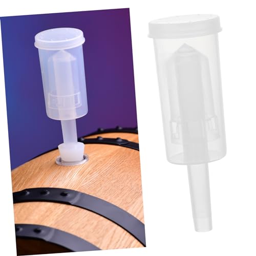 Ciieeo Self-brewed Wine Air Locks 3-piece Check Valves Plastic Wine Strainers Leak-proof Valves Lids Kit