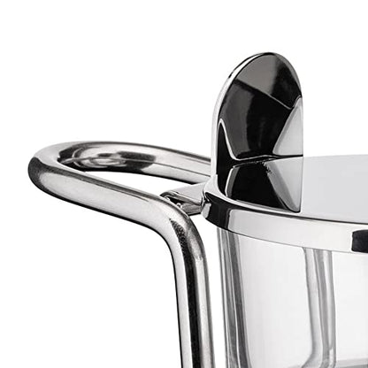 Alessi 5071 - Design Parmesan Cheese Cellar, 18/10 Stainless Steel Mirror Polished and Crystalline Glass